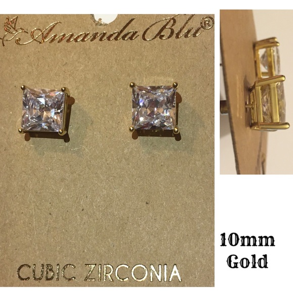 5.64ct Princess Cut Diamond Stud Bling Earrings - Picture 2 of 4